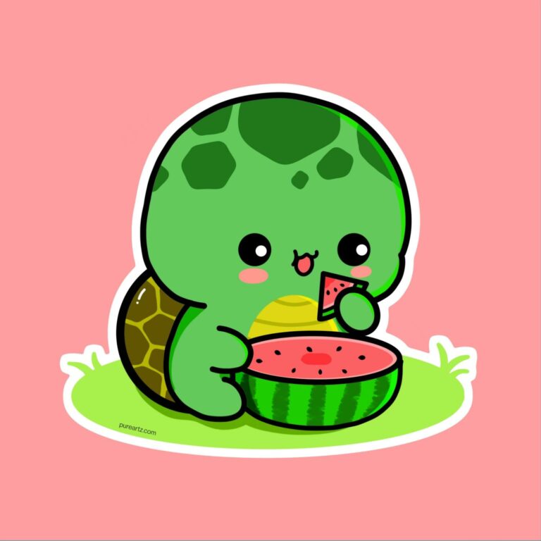 Chibi Tortoise-2 Sticker
