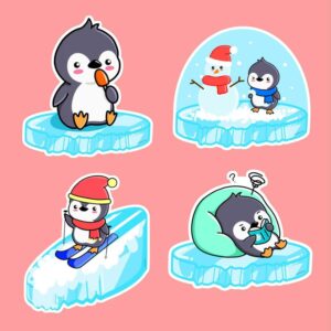 Chibi Penguin Stickers