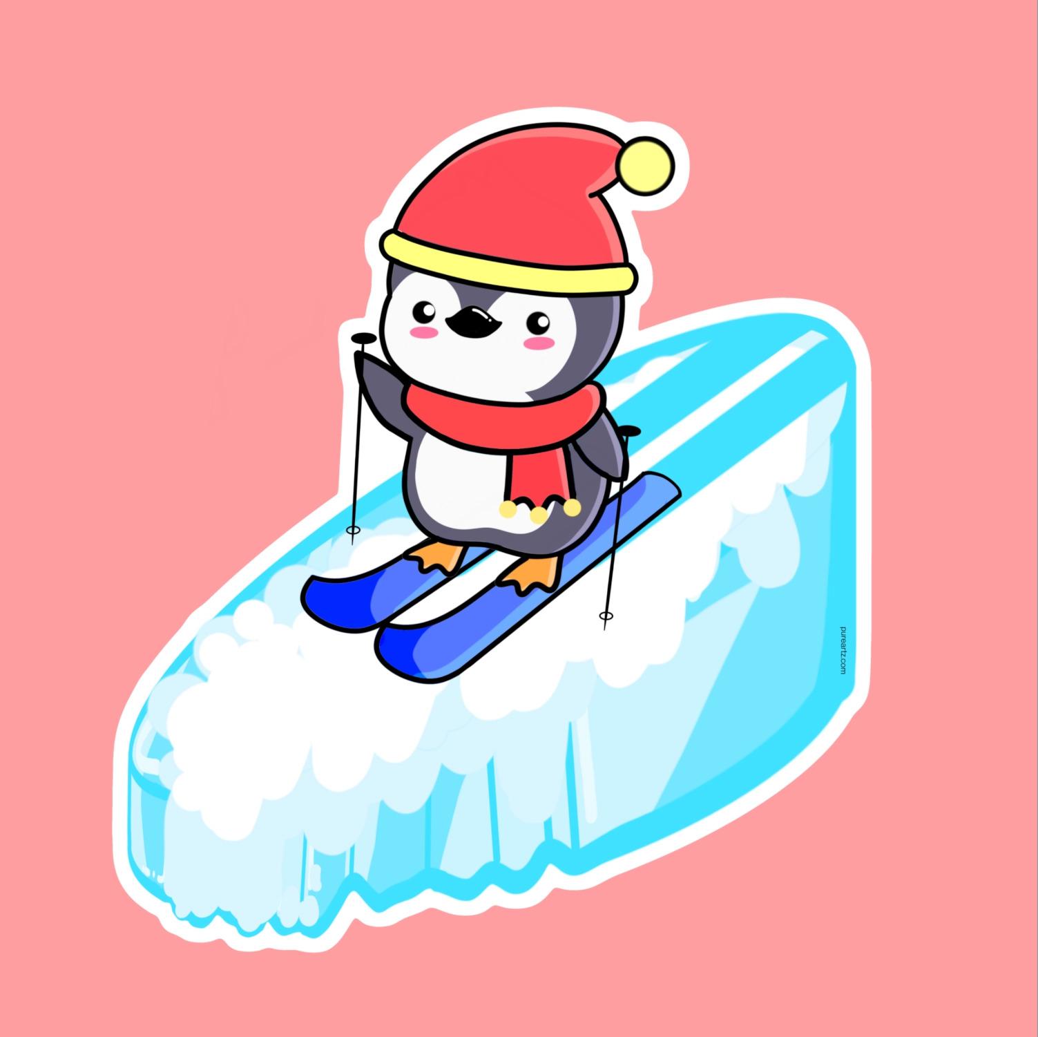 Chibi Penguin-3 Sticker