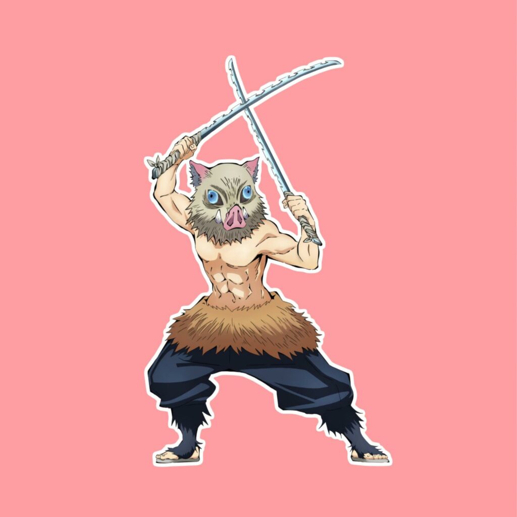 Inosuke Hashibira Demon Slayer (Kimetsu no Yaiba) Sticker - PureArtz