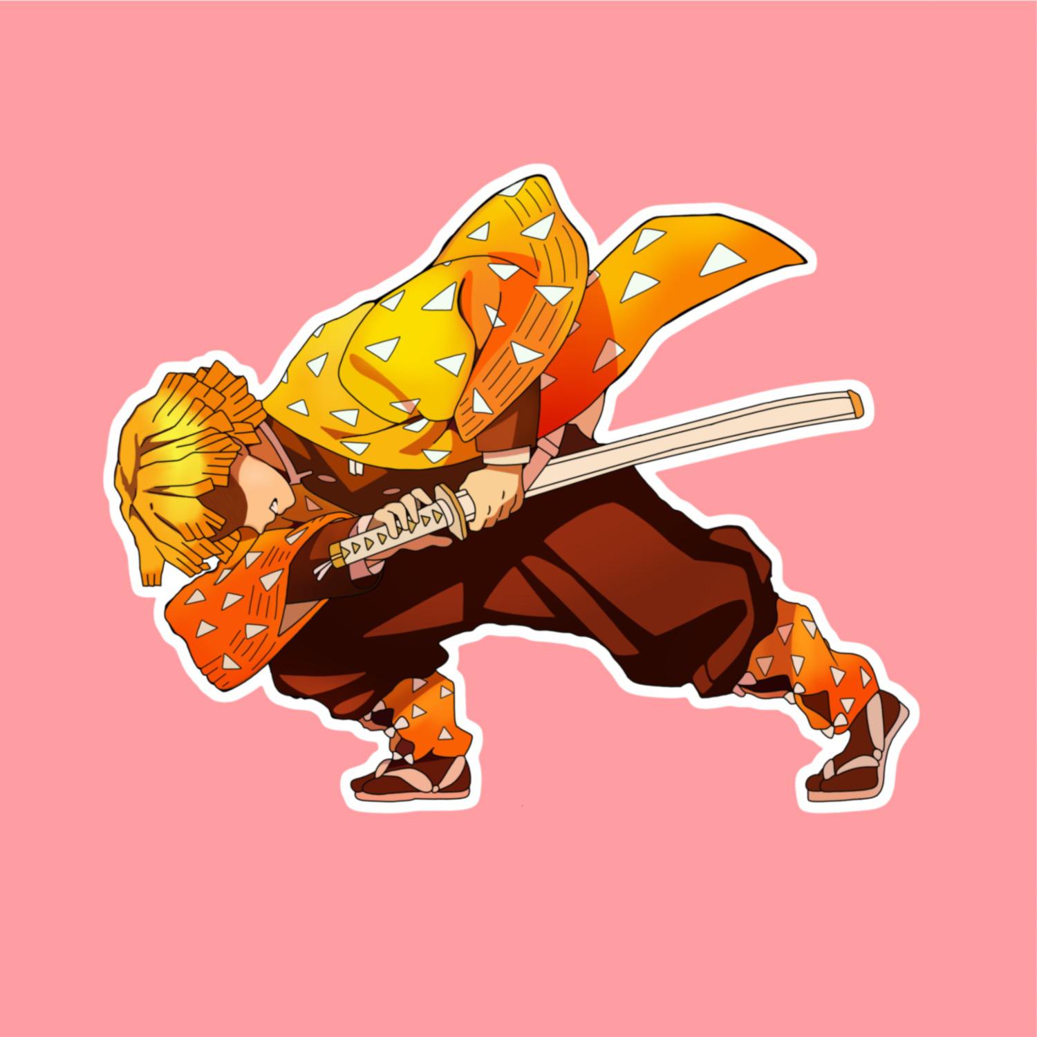 Demon Slayer -- Zenitsu Agatsuma Anime Decal Sticker – KyokoVinyl