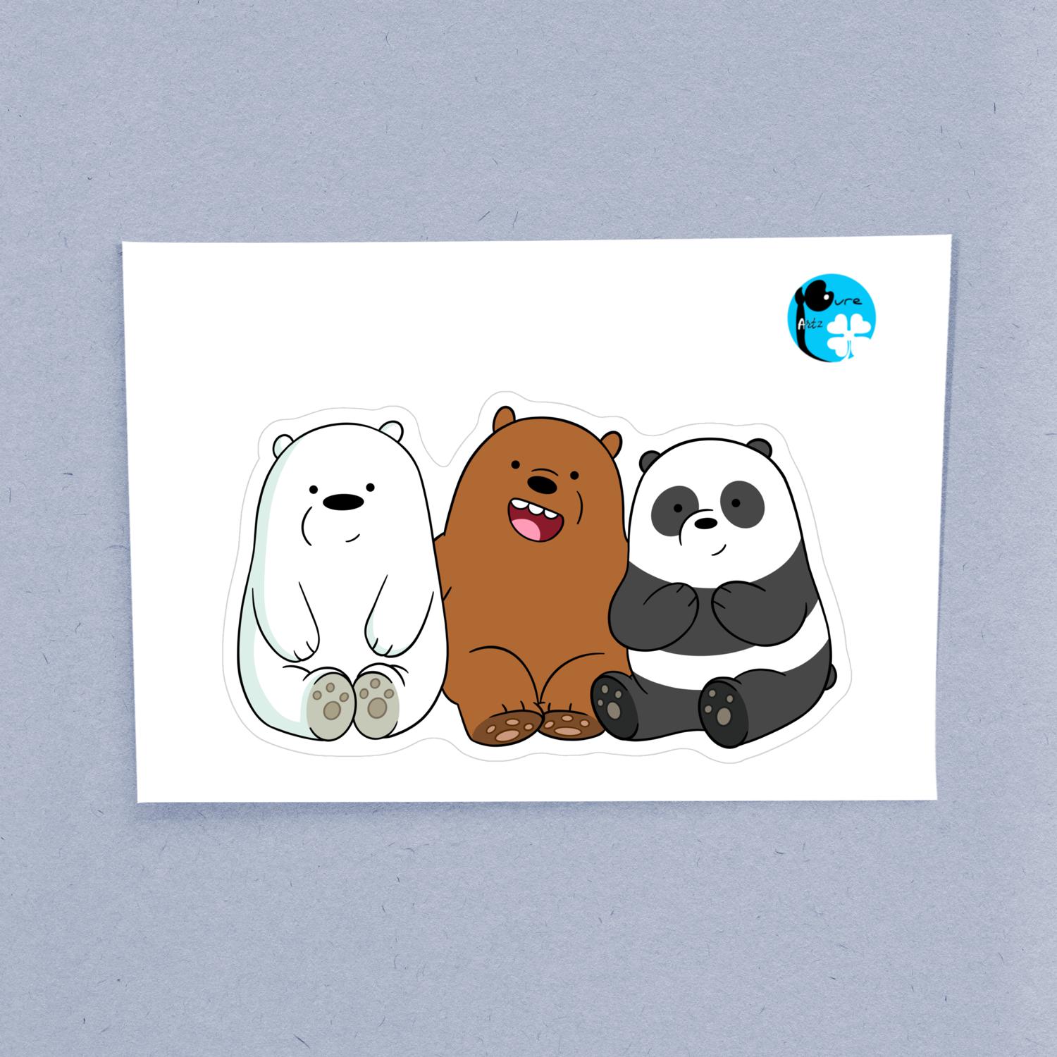 We Bare Bears Cool Grizzly Sticker - Sticker Mania