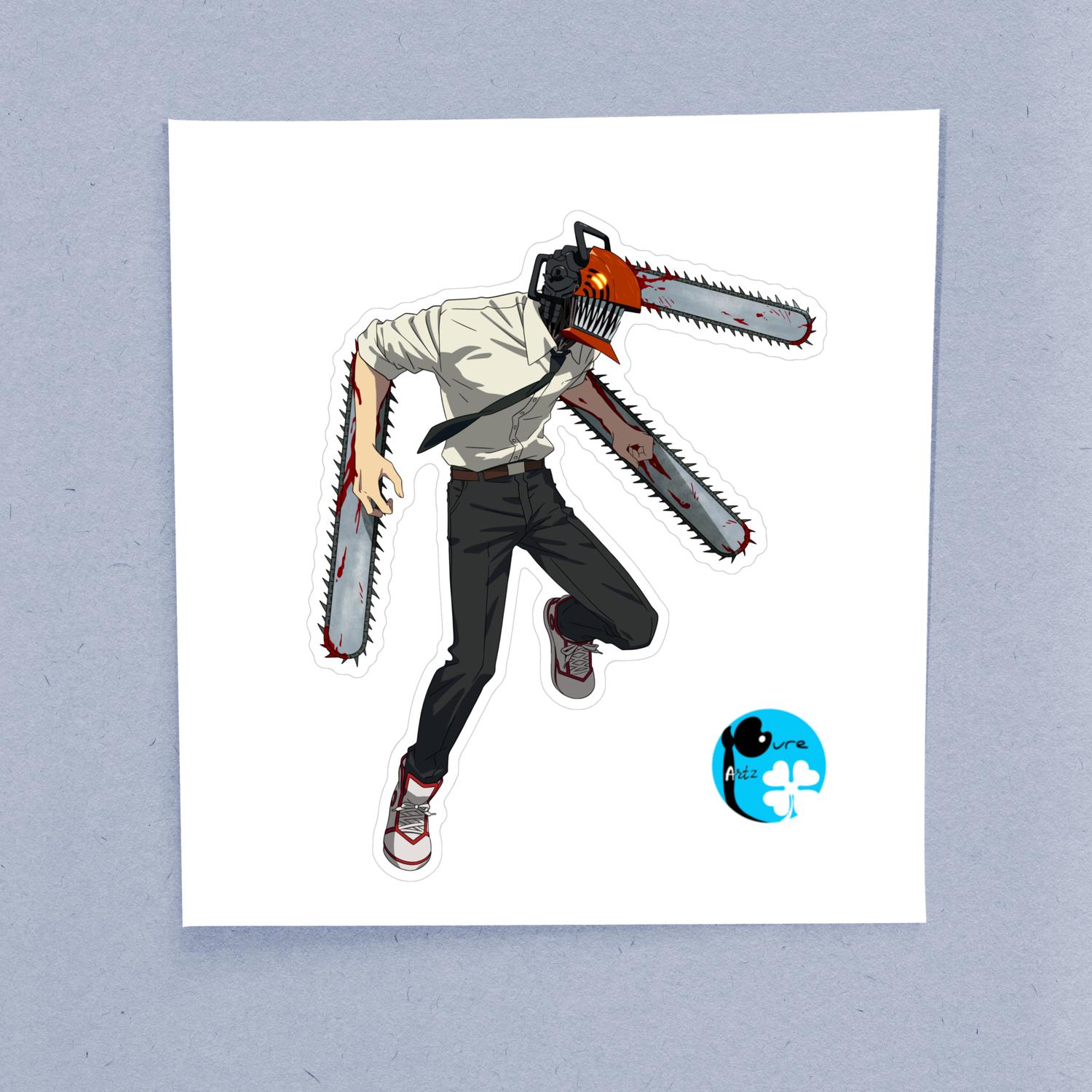Denji I Chainsaw Man – Laptop Sticker - Image 2