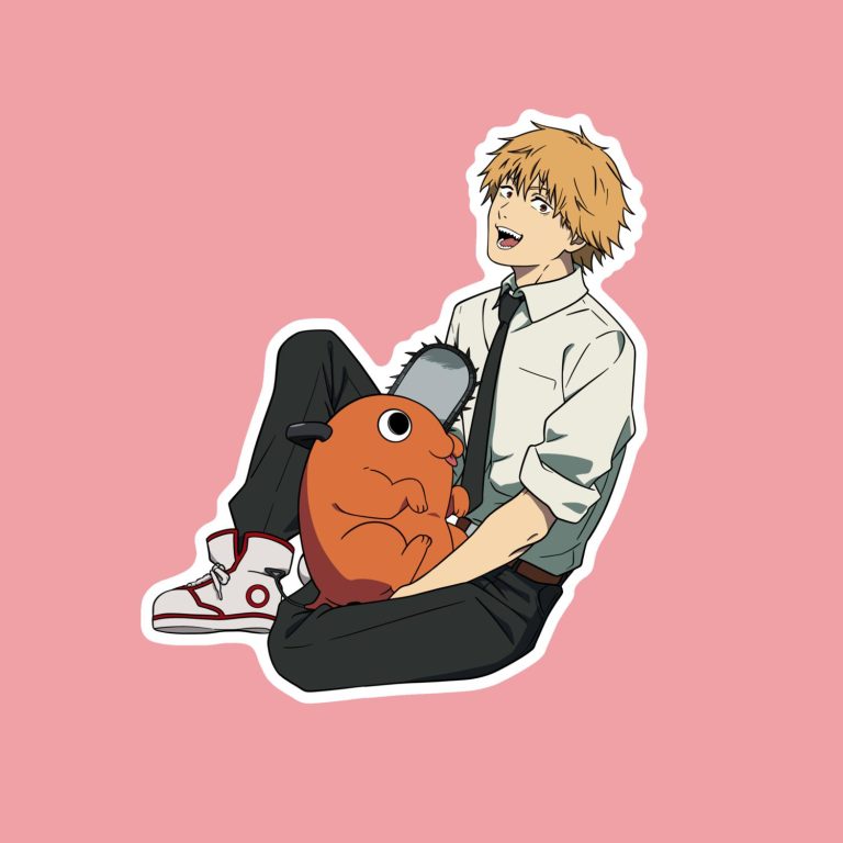 Denji and Pochito Chainsaw Man – Laptop Sticker