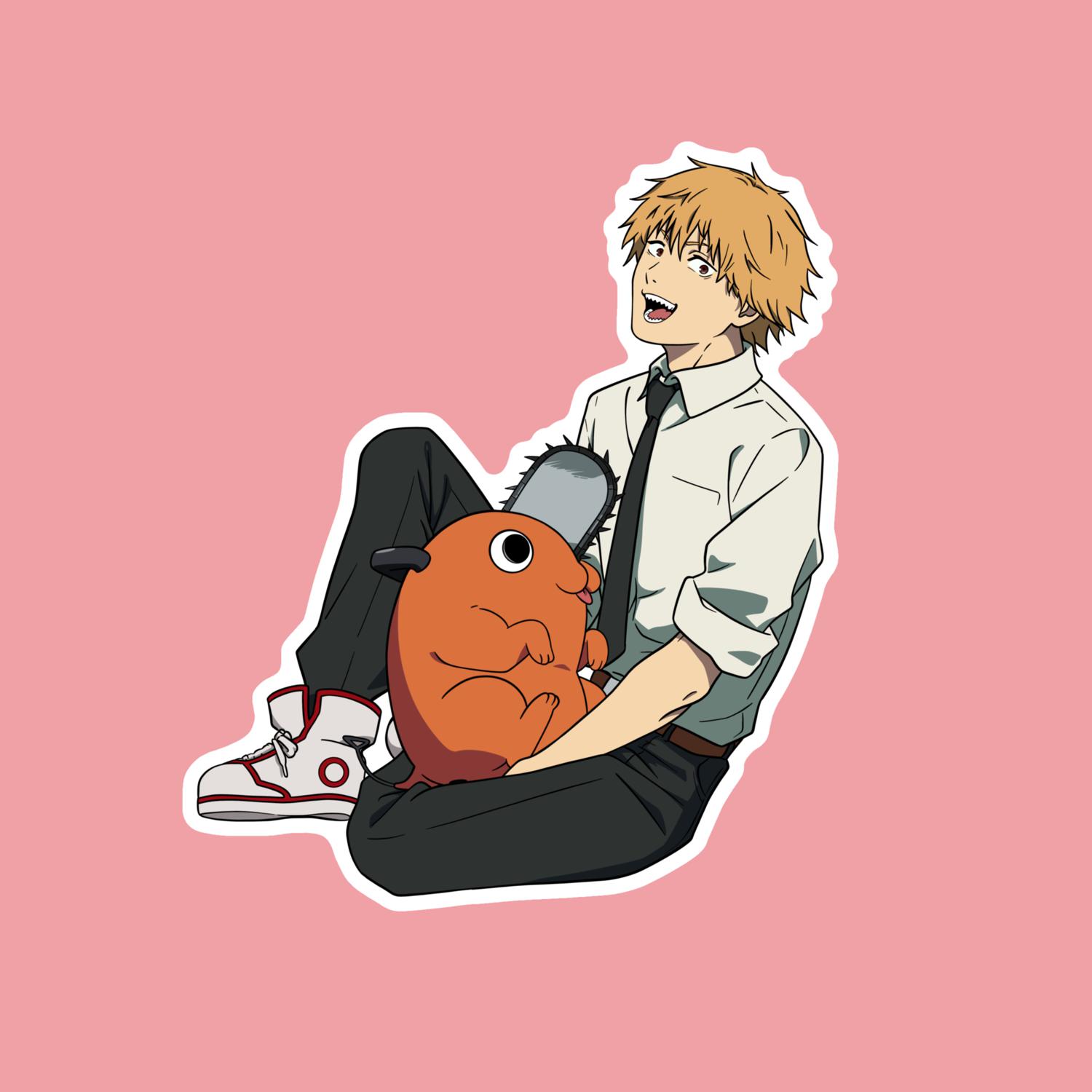 Denji and Pochito Chainsaw Man – Laptop Sticker