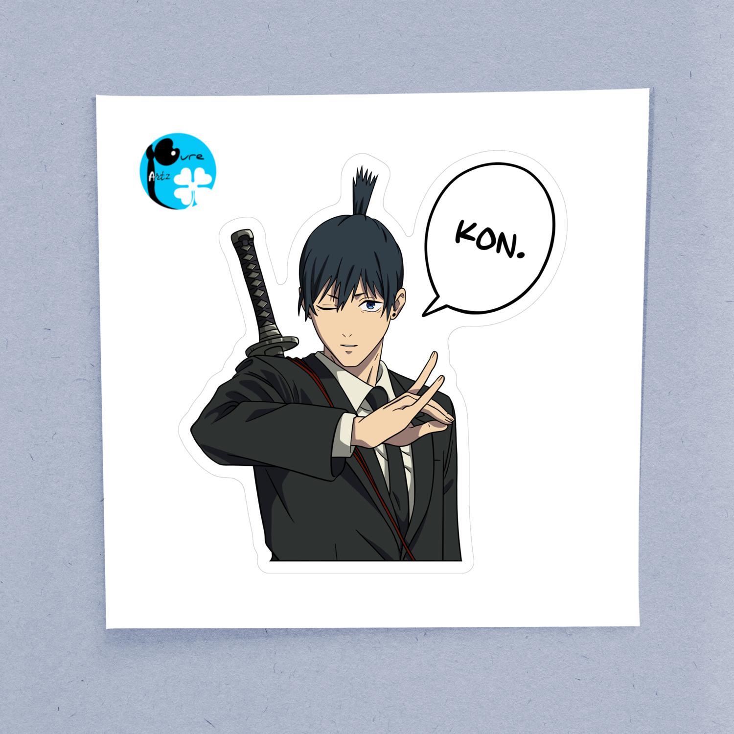 Aki II Chainsaw Man – Laptop Sticker - Image 2