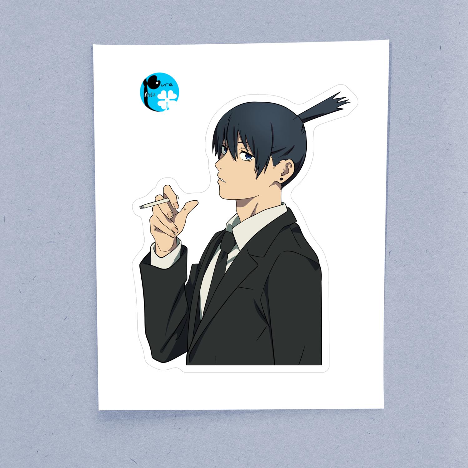 Aki I Chainsaw Man – Laptop Sticker - Image 2