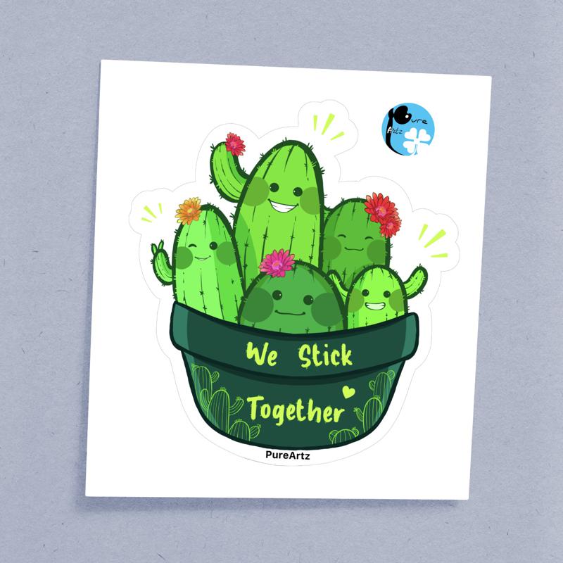 Chibi Cactus - Laptop Sticker - Image 2