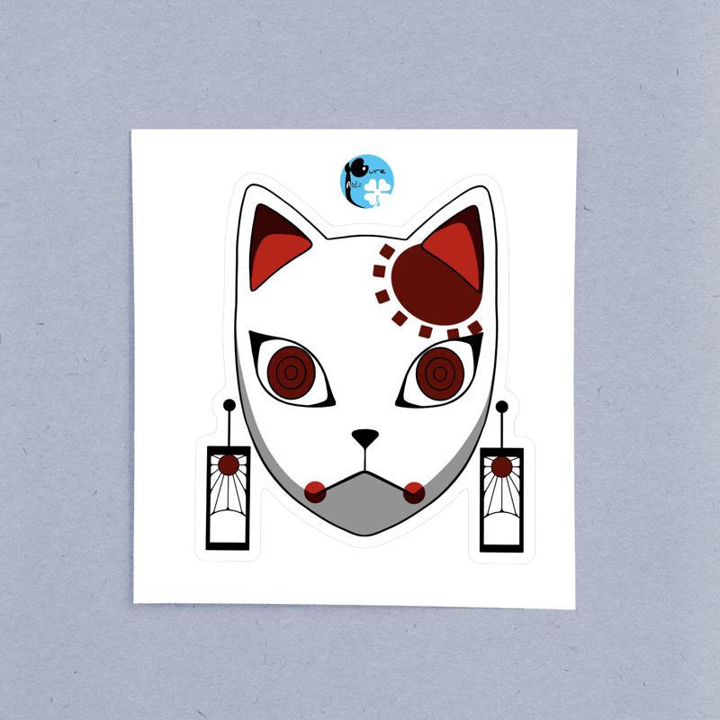 Tanjiro Kamado Mask Demon Slayer (Kimetsu no Yaiba) – Laptop Sticker - Image 2