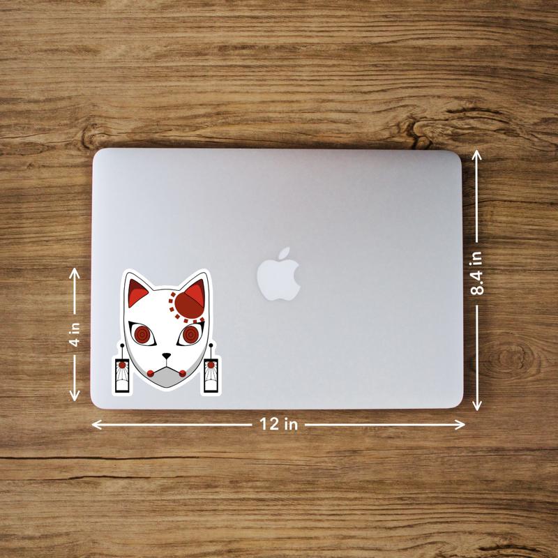Tanjiro Kamado Mask Demon Slayer (Kimetsu no Yaiba) – Laptop Sticker - Image 3