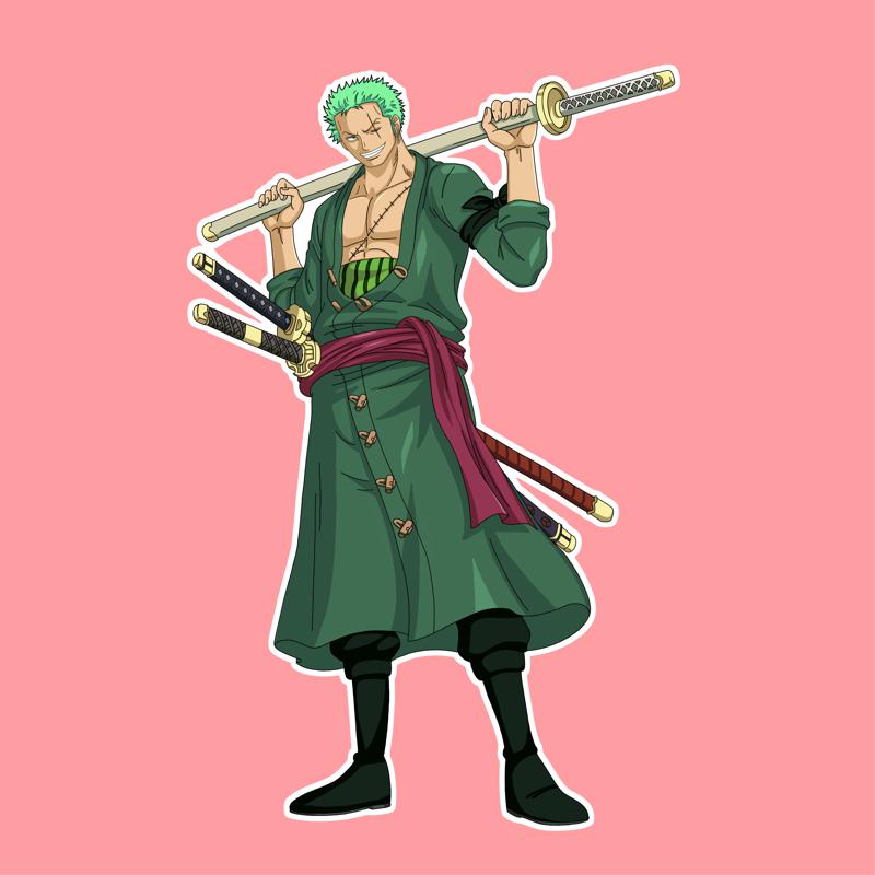 Roronoa Zoro One Piece - Laptop Sticker