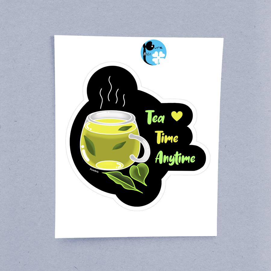 Green Tea Sticker - Image 2