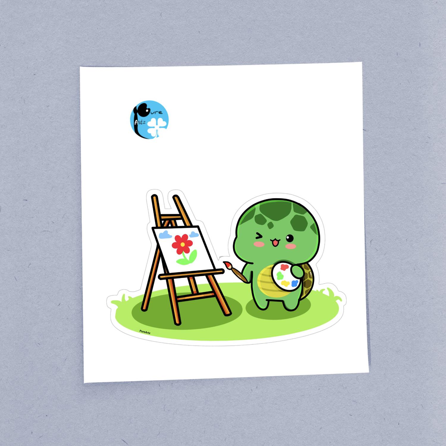 Chibi Tortoise-4 Sticker - Image 2