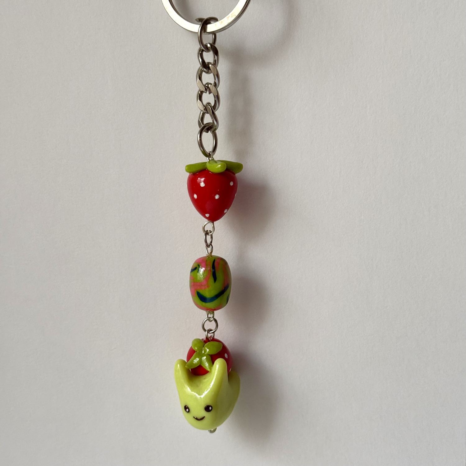 Strawberry Snail Keychain - Image 4