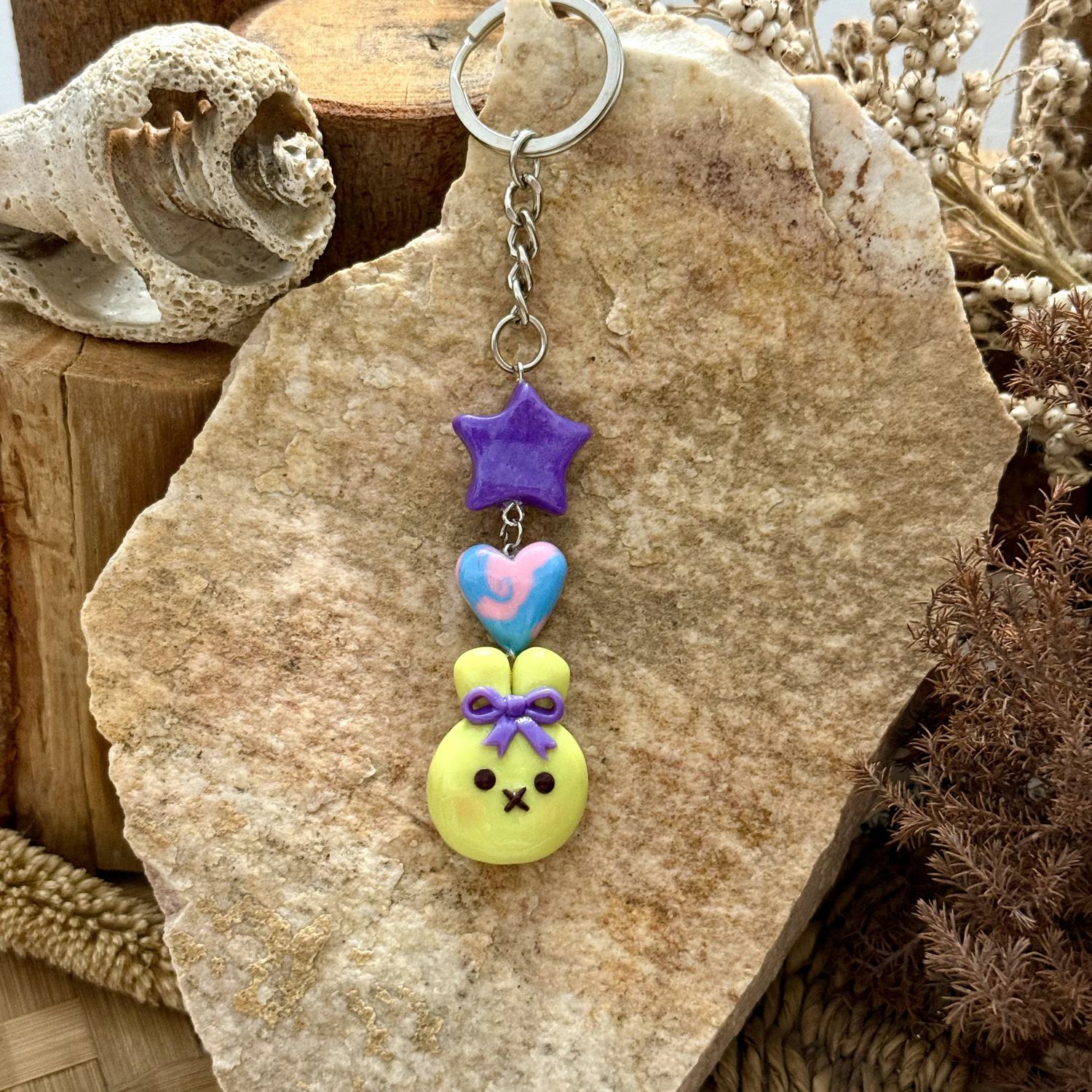 Miffy with Purple Bow Keychain