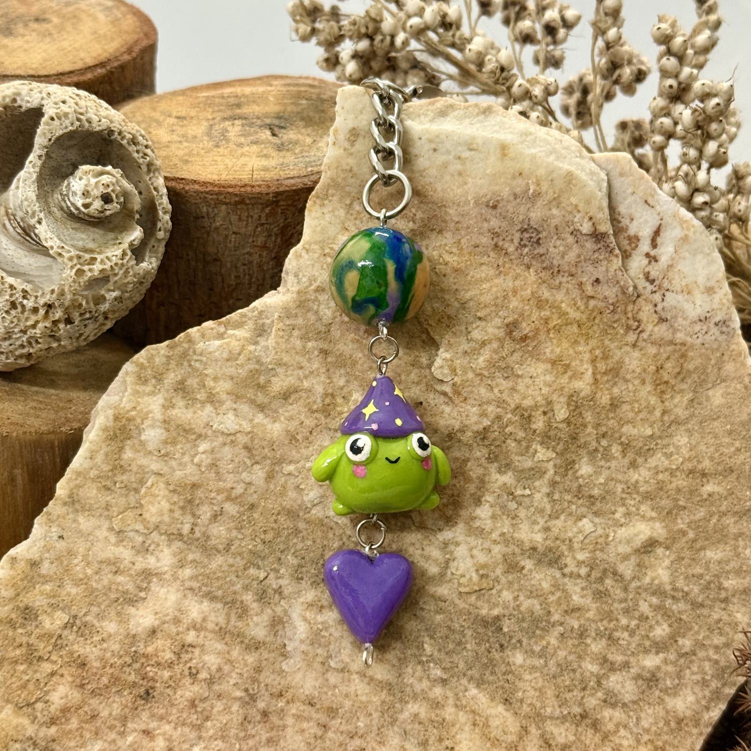 Magician Frog Keychain