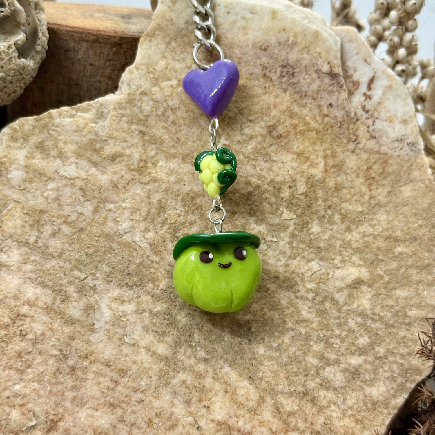 Frog and Grapes II Keychain