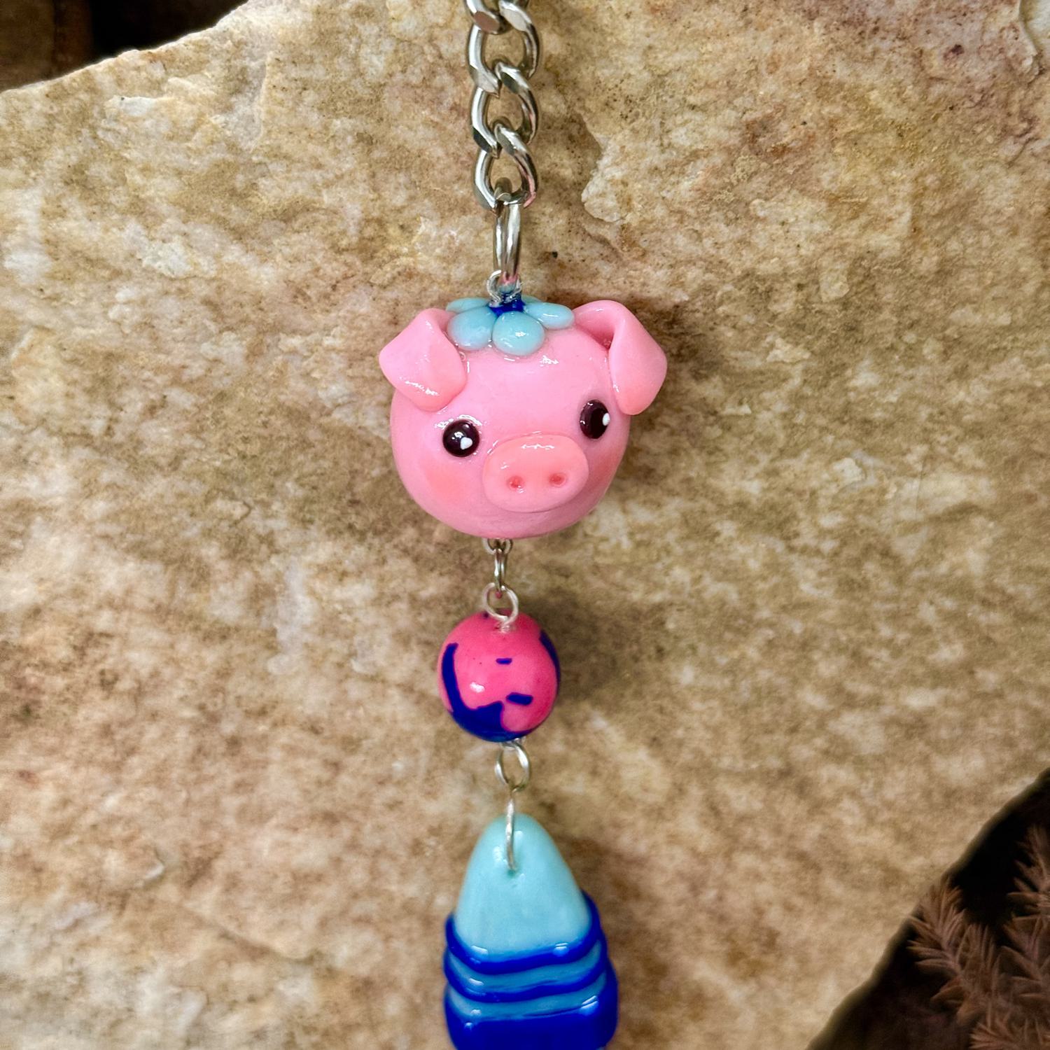 Piggy and Fish Keychain - Image 2