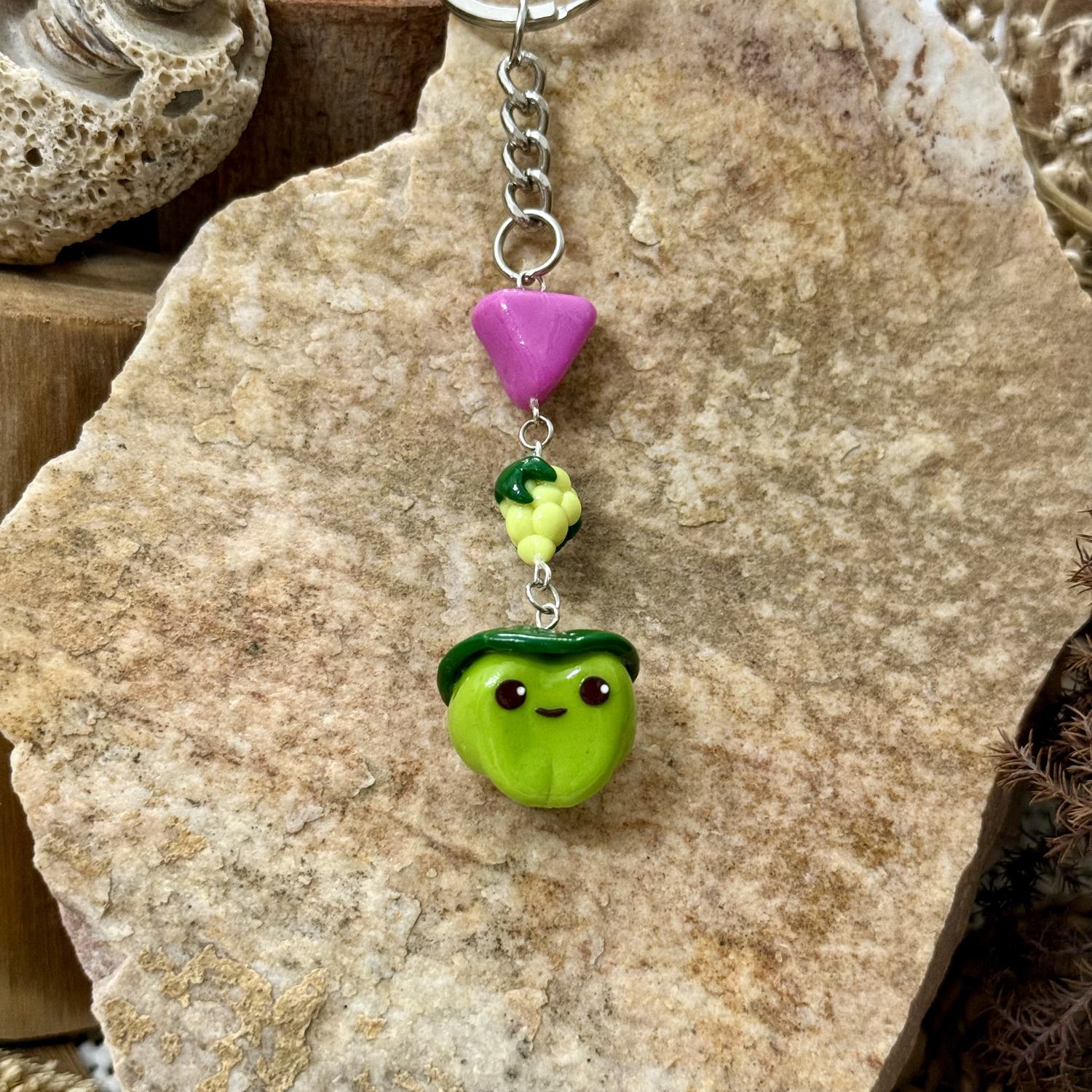 Frog and Grapes I Keychain