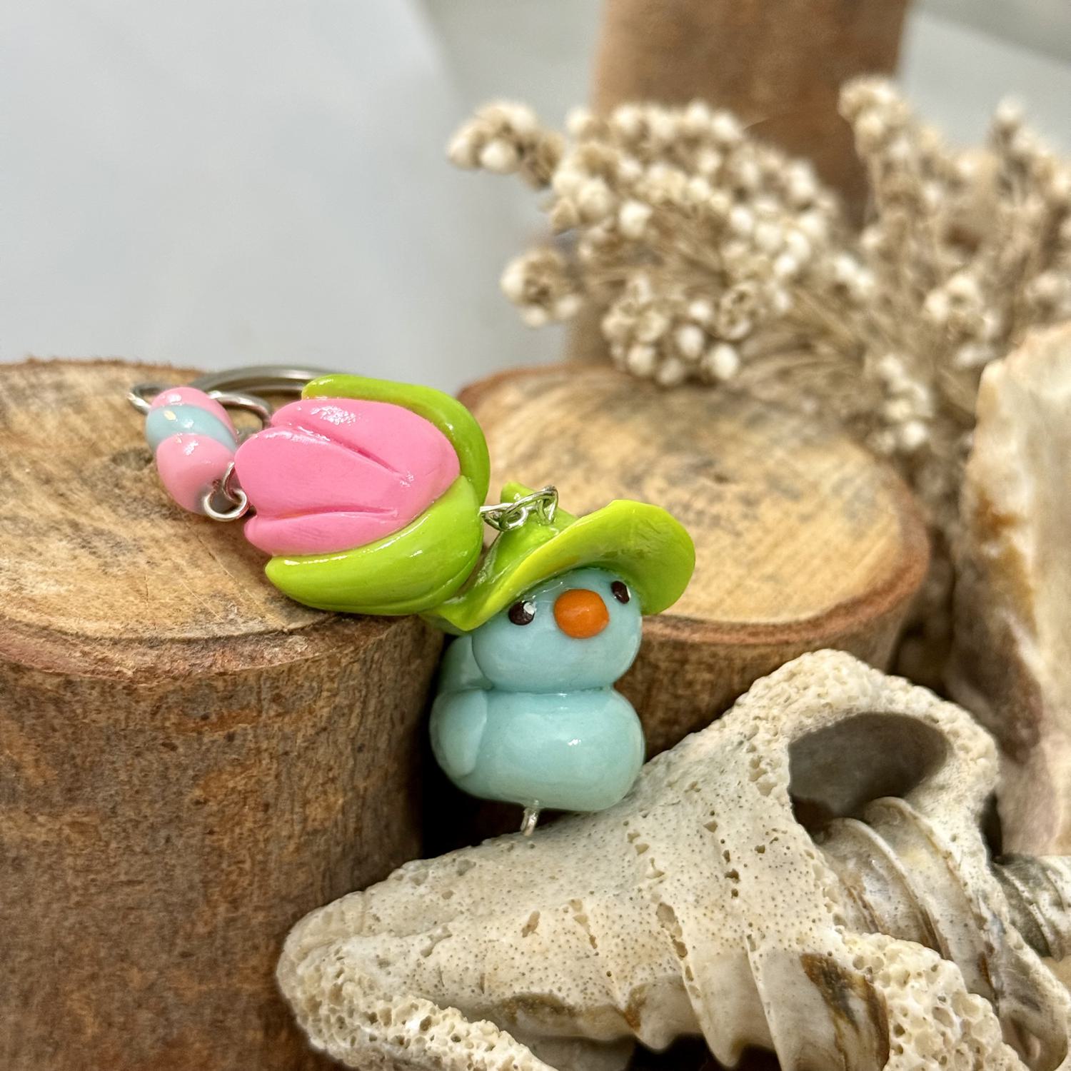 Duck and Tulip Keychain - Image 4