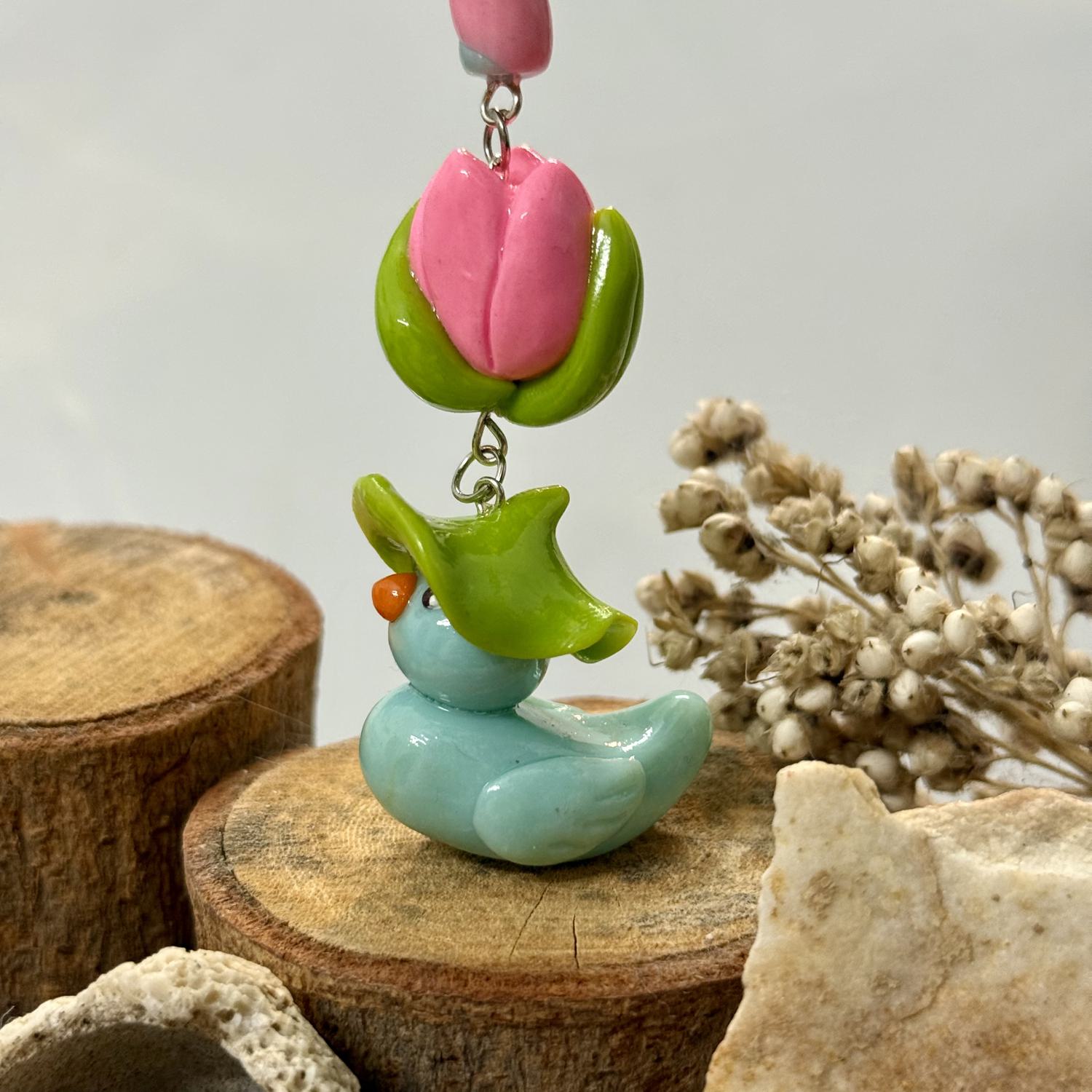Duck and Tulip Keychain - Image 3