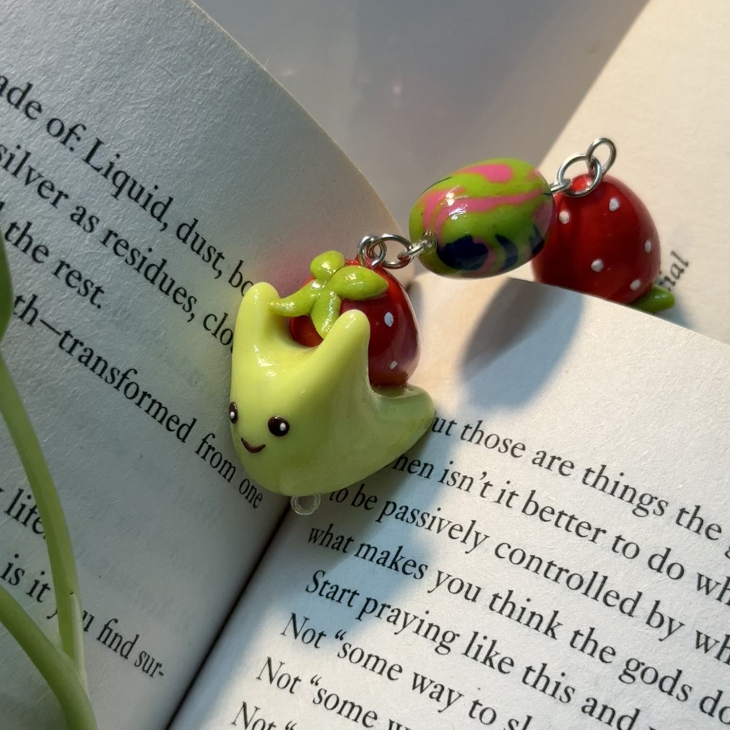 Strawberry Snail Keychain - Image 3