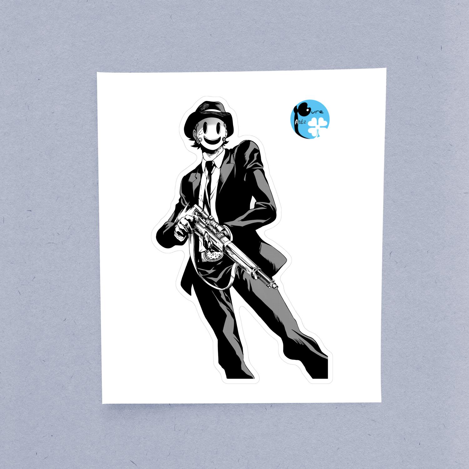 Sniper Mask I High-Rise Invasion – Laptop Sticker - Image 2