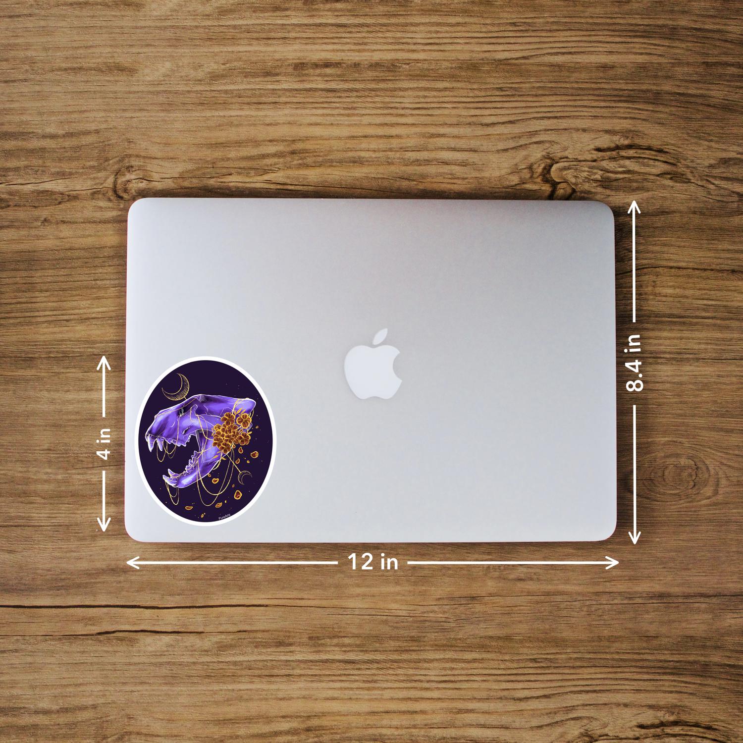 Lion Skull - Laptop Sticker - Image 2