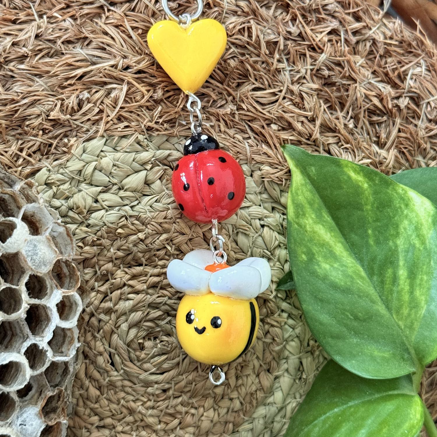 Bee and Ladybug Keychain - Image 2