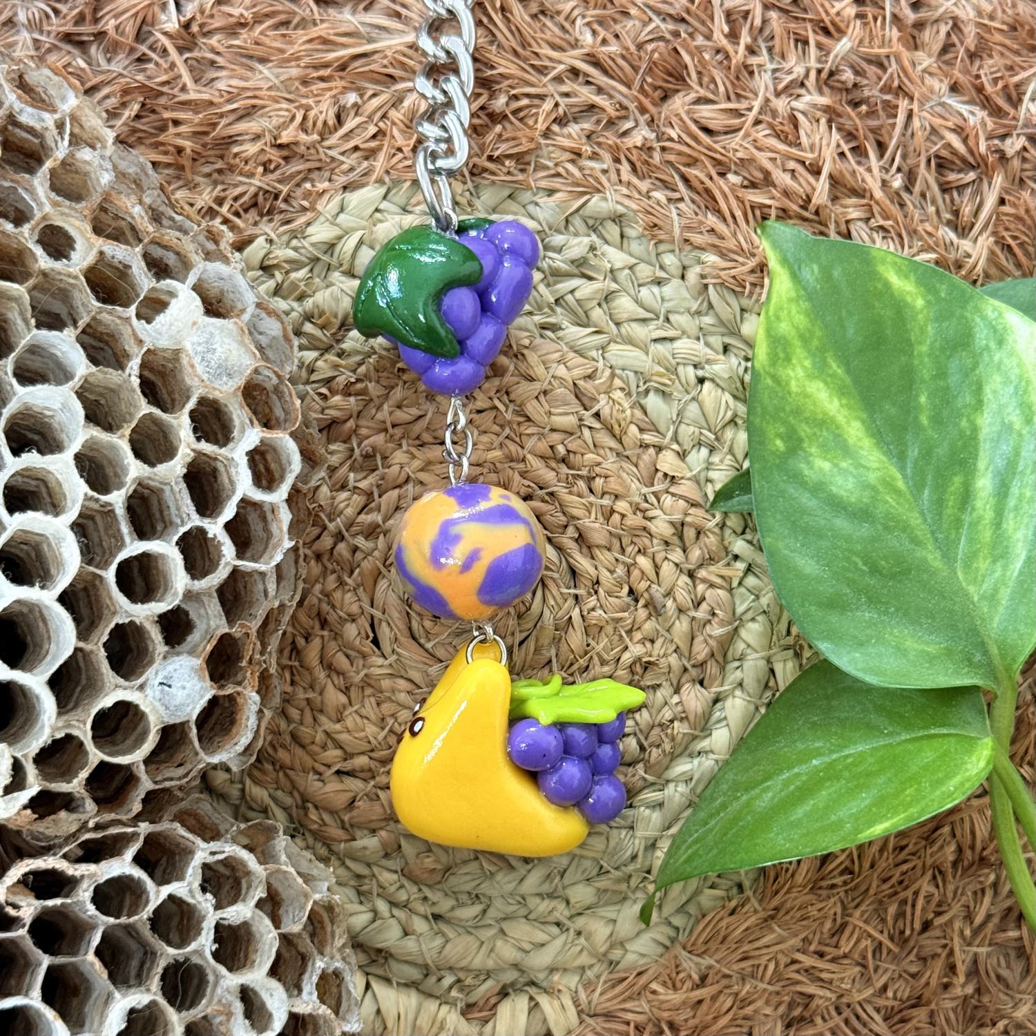 Grapes Snail Keychain - Image 2