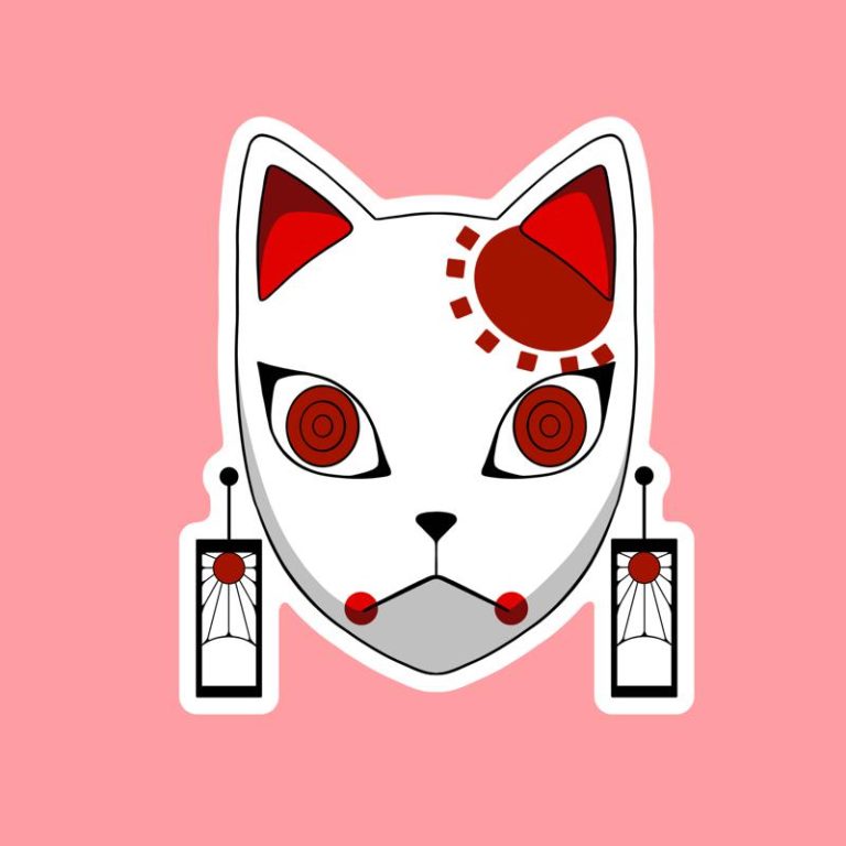 Tanjiro Kamado Mask Demon Slayer (Kimetsu no Yaiba) – Laptop Sticker