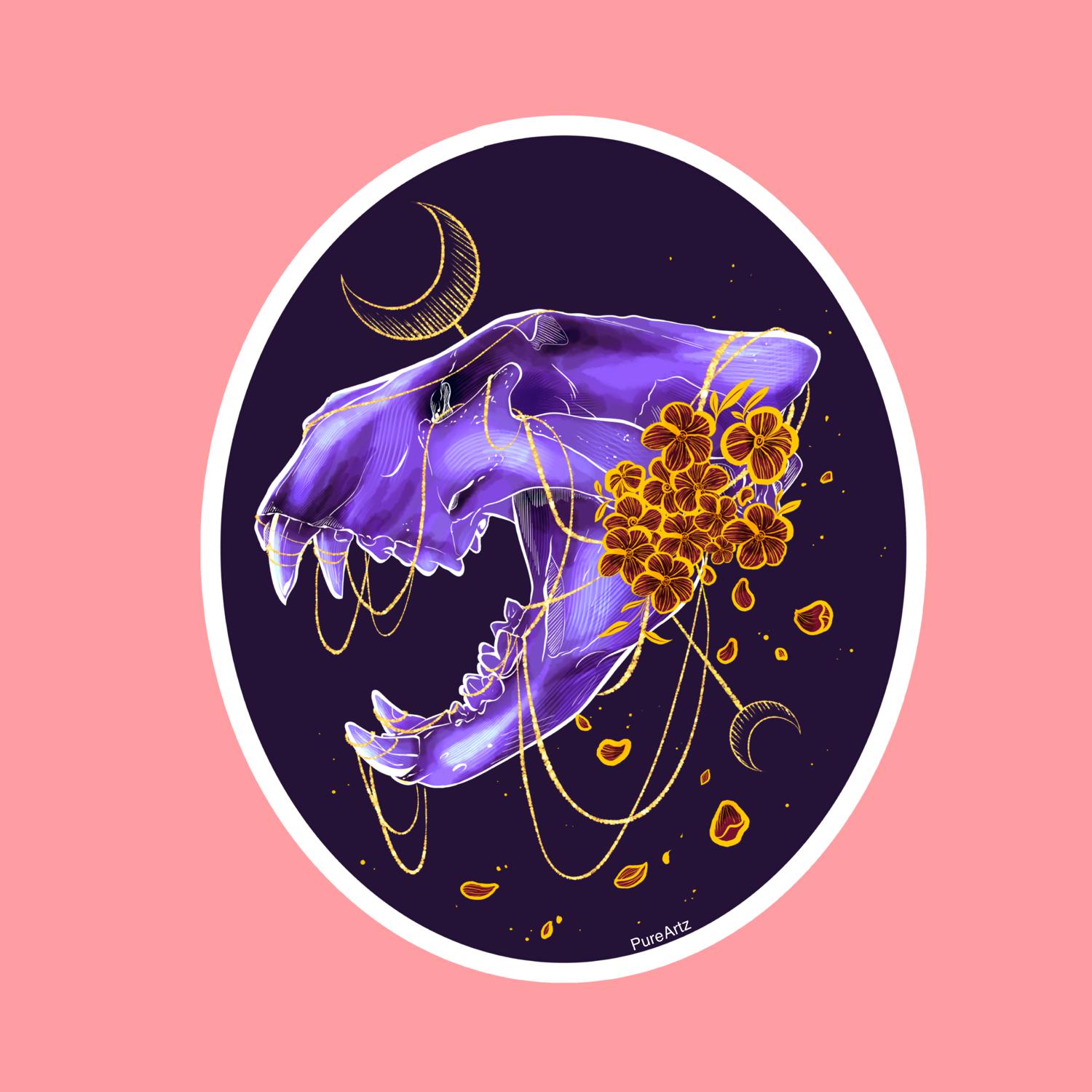 Lion Skull - Laptop Sticker