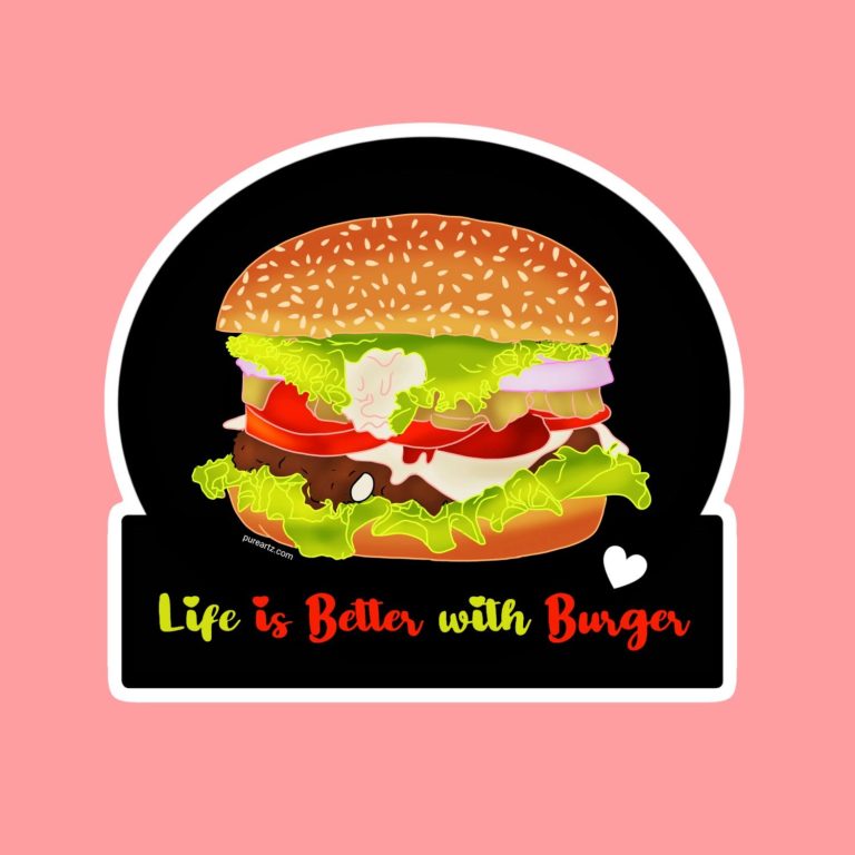 Burger Sticker