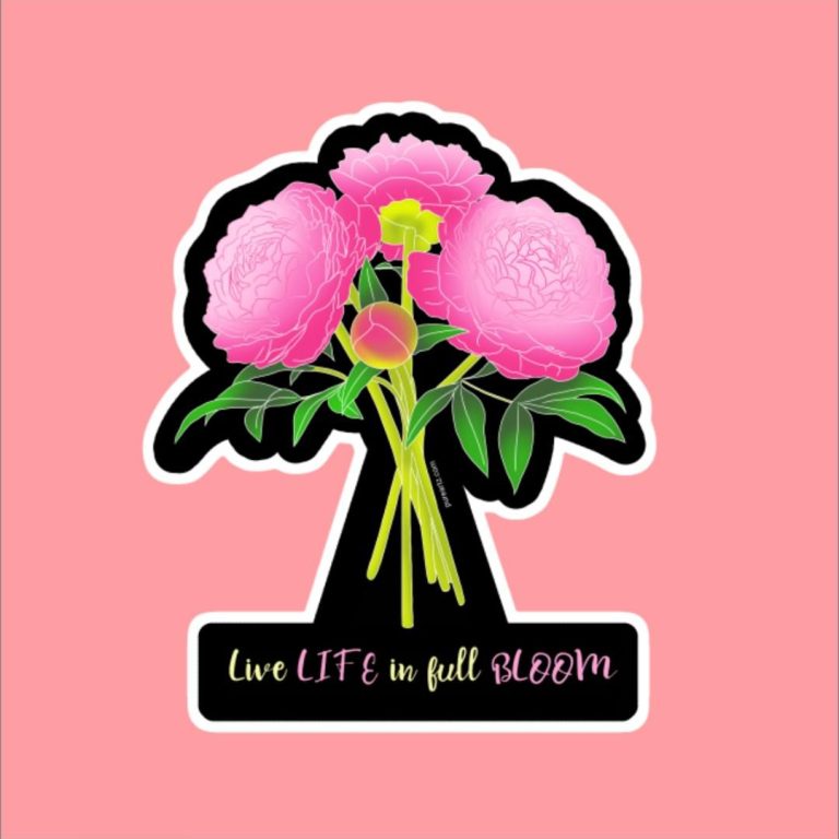 Peony Sticker