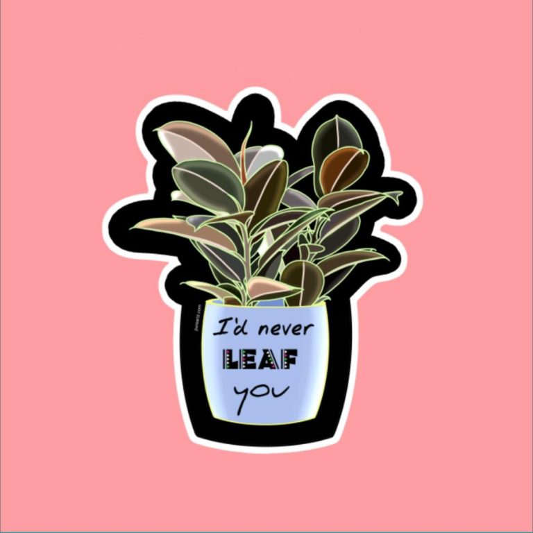 Rubber Plant Sticker