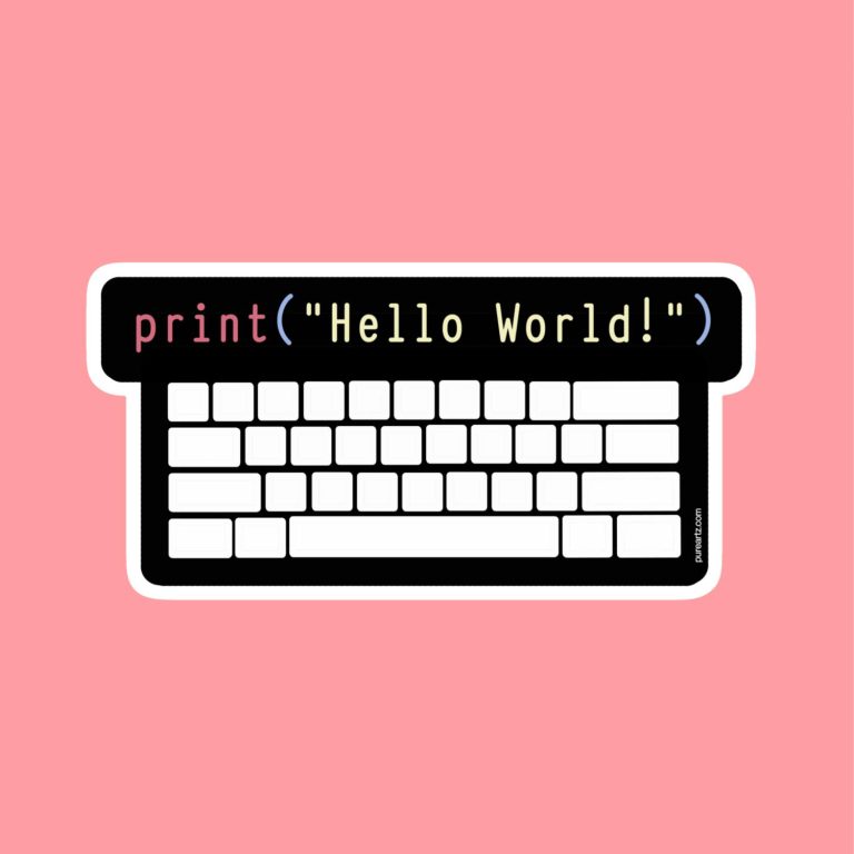 Hello World - Laptop Sticker