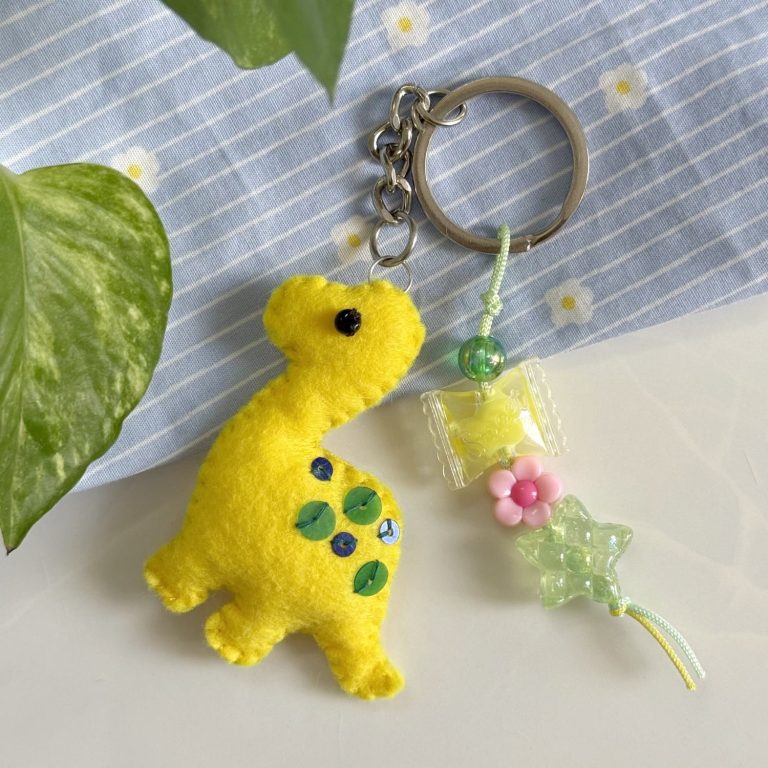 Dinosaur Felt Keychain