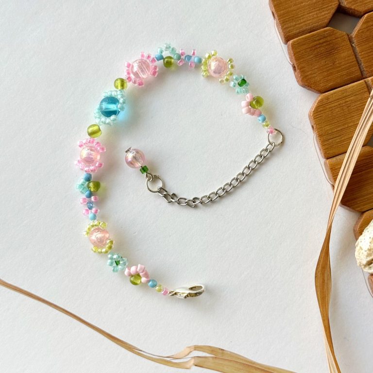 Blush and Blue Bracelet
