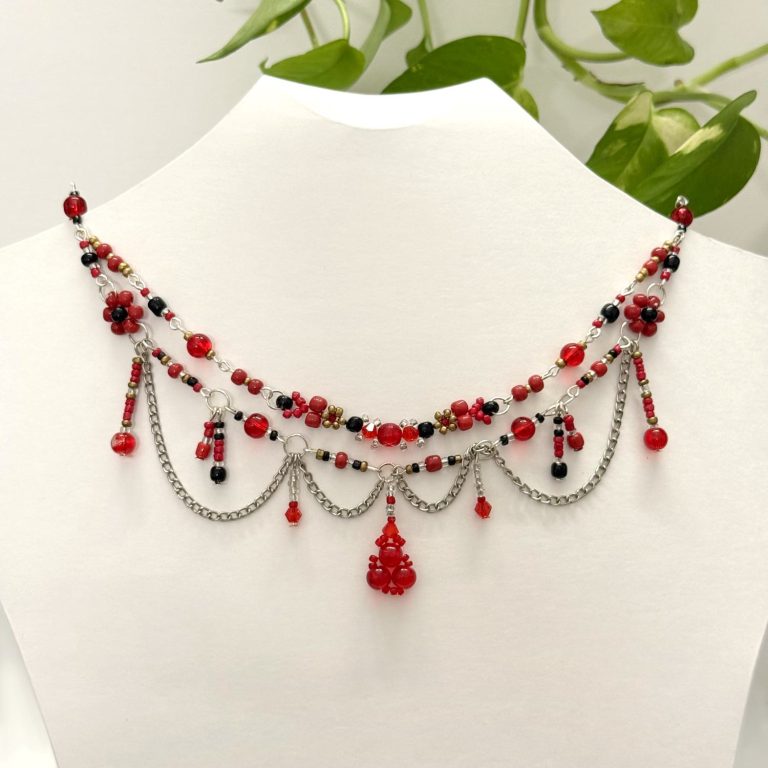 Crimson Stardust Necklace